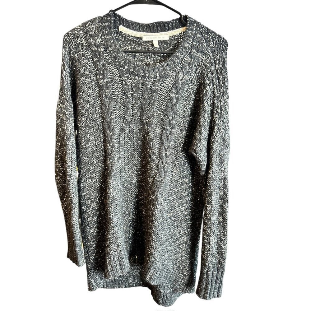 Victoria Secret Women's Black Speckled White Knitted Sweater - Picture 2 of 9